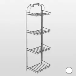 Cleaning cupboard shelving system Standard with vacuum cleaner hose holder