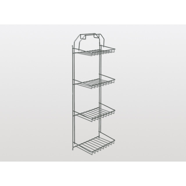 Cleaning cupboard shelving system Standard with vacuum cleaner hose holder