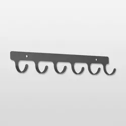 Wall-mounted hook rail Libell