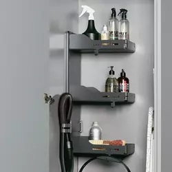 Cleaning cupboard shelving system