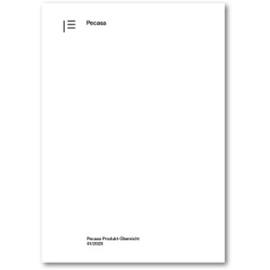 Katalog Pecasa, Produkt-Übersicht